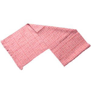 GIVENCHY Pink Monogram G Print Wool Scarf Pre-owned